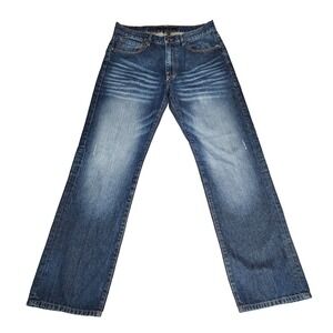 Sean John Men's Jeans 34x34 Straight 100% Cotton Denim Y2K Street Wear Distress